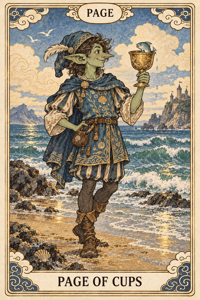 The Page of Cups tarot card