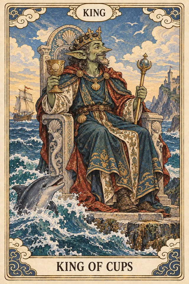 The King of Cups tarot card
