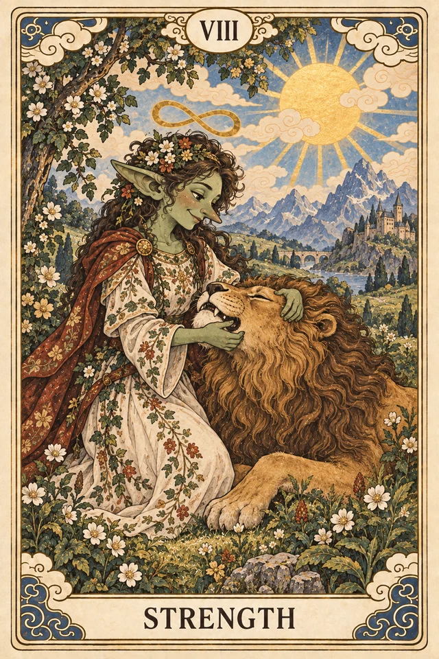 The Strength tarot card