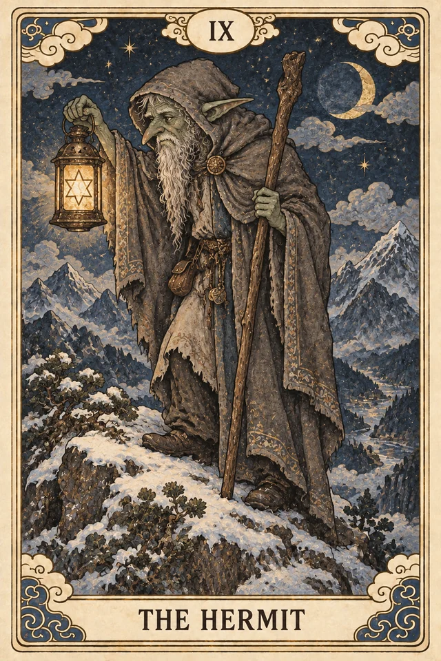 The Hermit tarot card