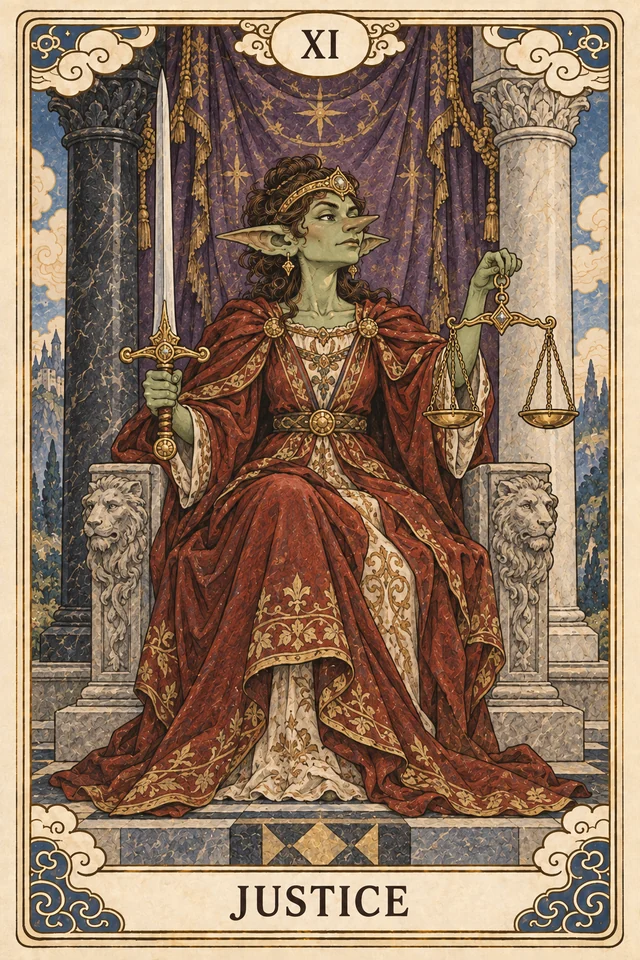 The Justice tarot card