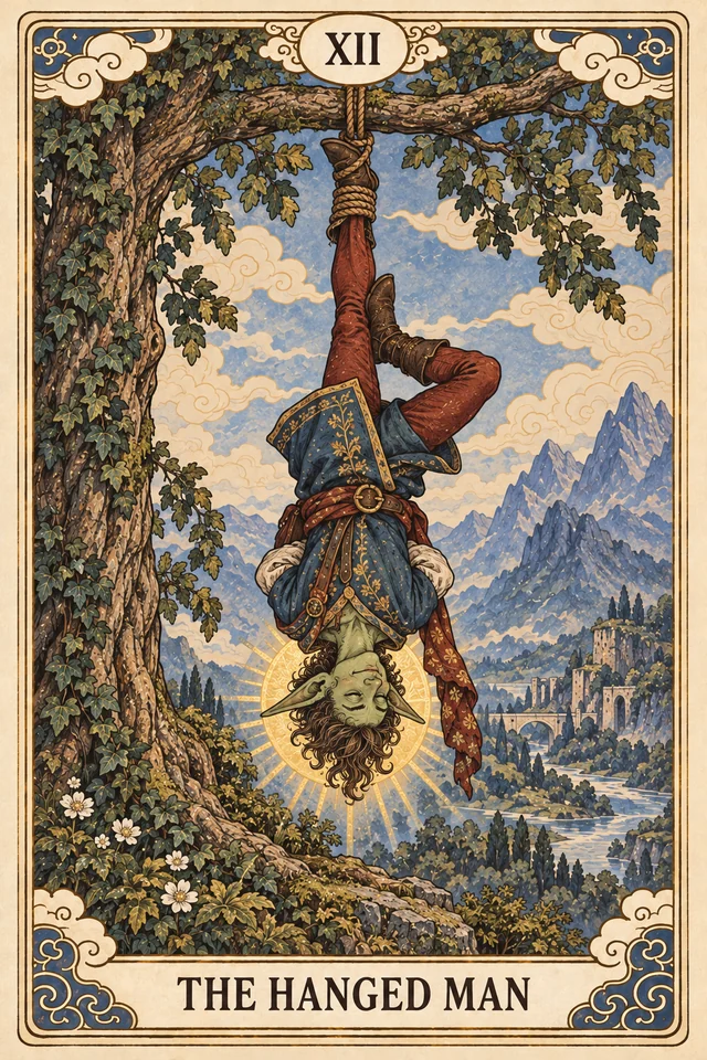 The Hanged Man tarot card