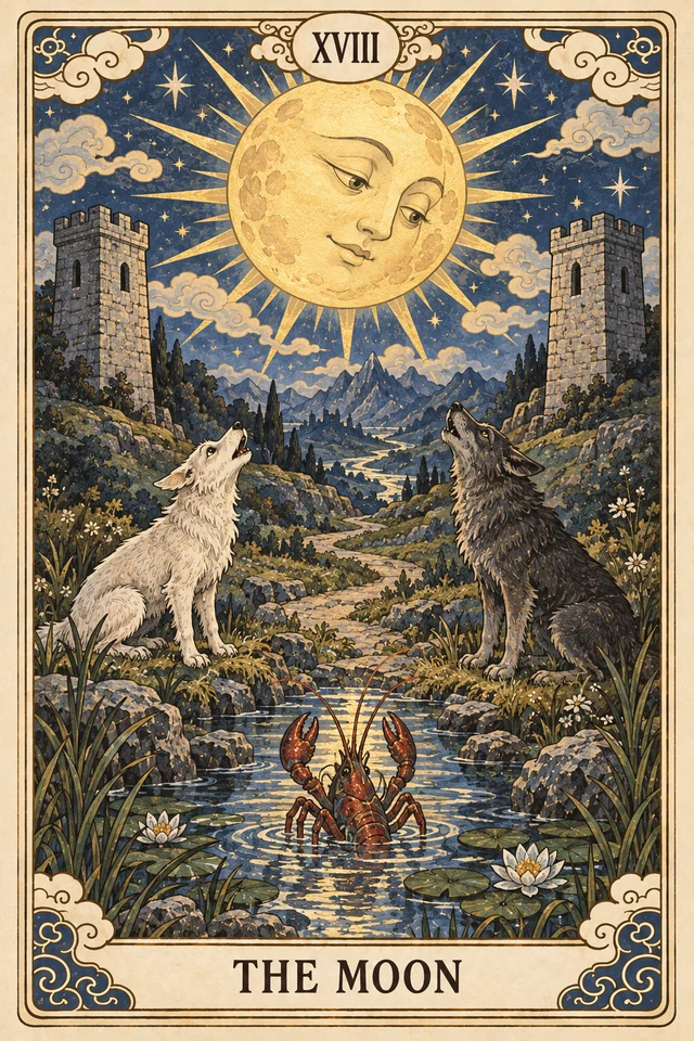 The Moon tarot card