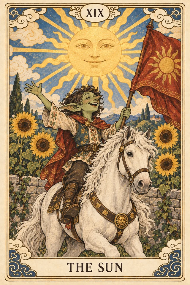 The Sun tarot card