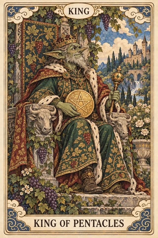The King of Pentacles tarot card