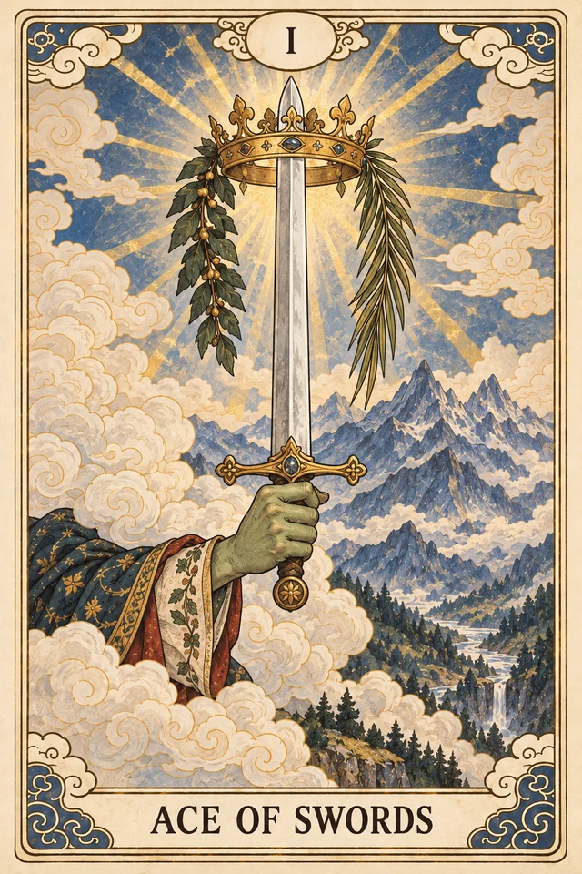 The Ace of Swords tarot card