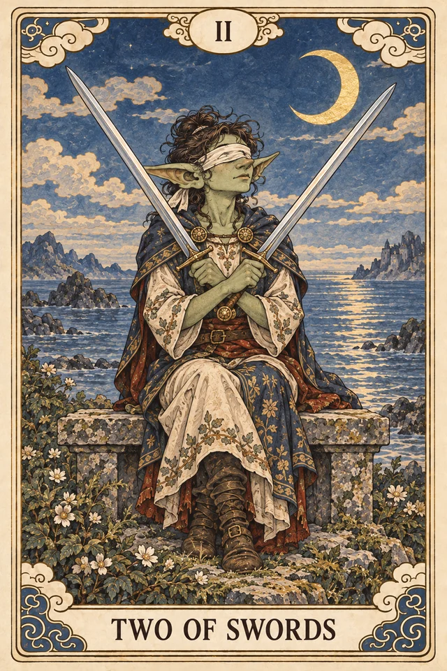 The Two of Swords tarot card