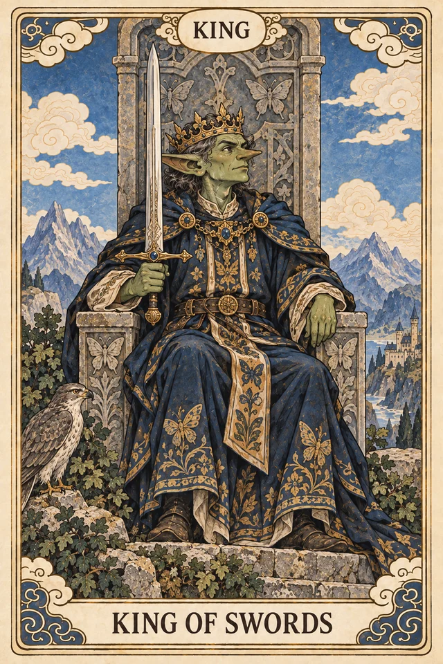 The King of Swords tarot card