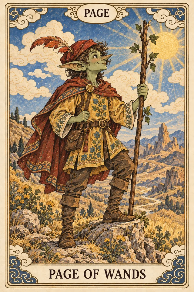 The Page of Wands tarot card