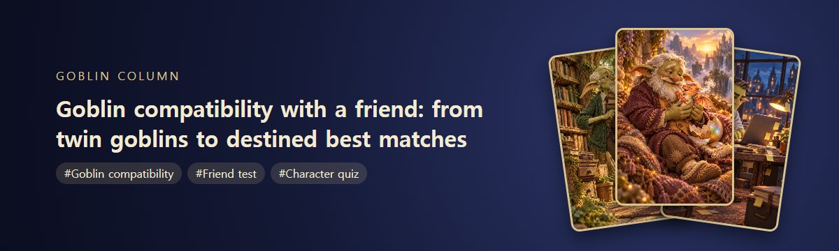 Goblin compatibility with a friend: from twin goblins to destined best matches