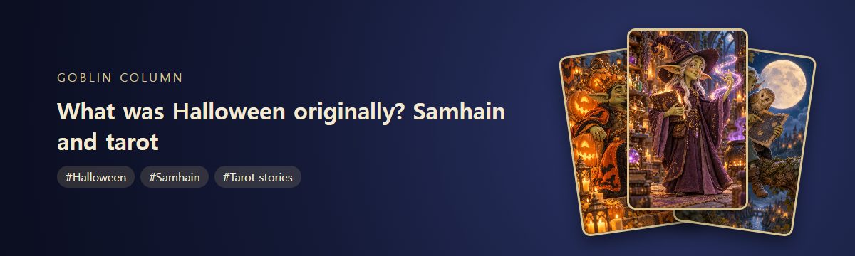 What was Halloween originally? Samhain and tarot
