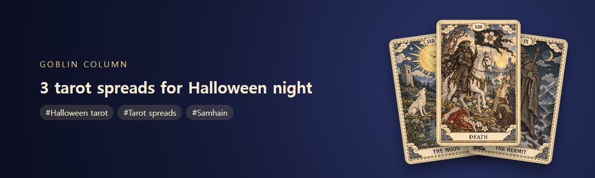 3 tarot spreads for Halloween night