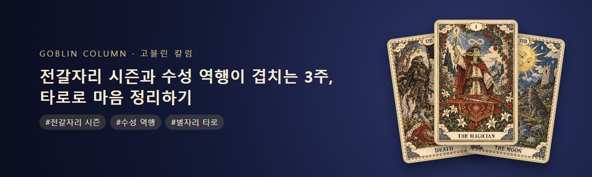 전갈자리 시즌과 수성 역행이 겹치는 3주, 타로로 마음 정리하기