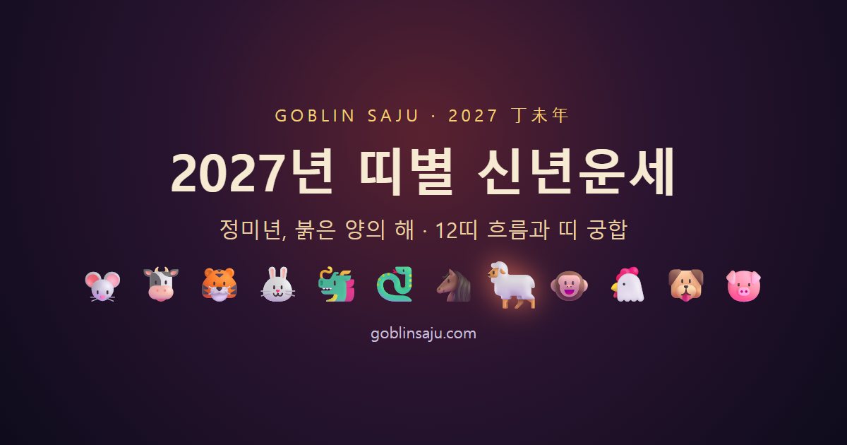 2027 정미년, 붉은 양의 해