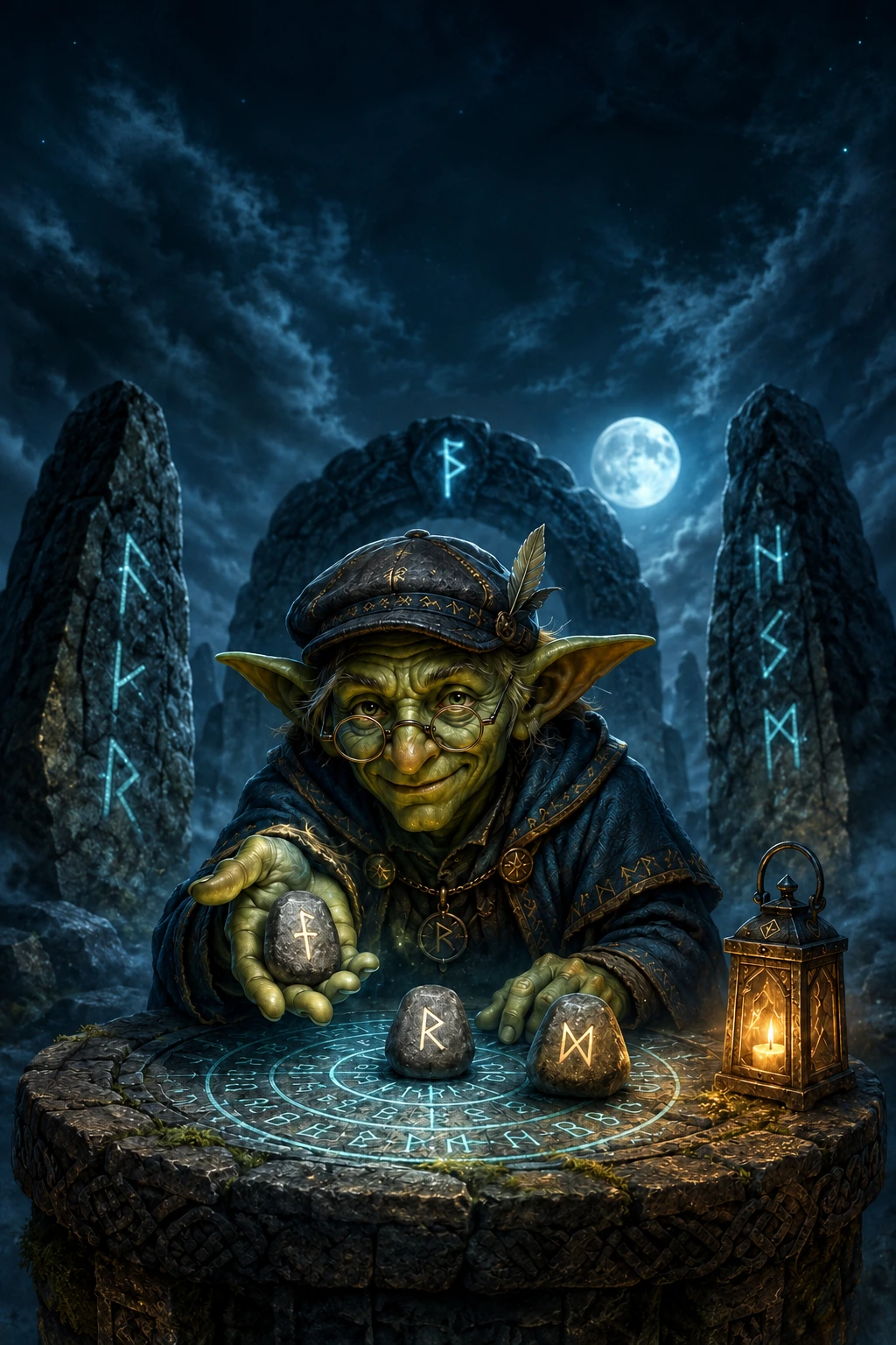 A goblin preparing your rune reading